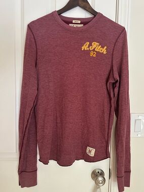 Abercrombie and Fitch Vintage Y2K Patch Detail Crewneck Top, M